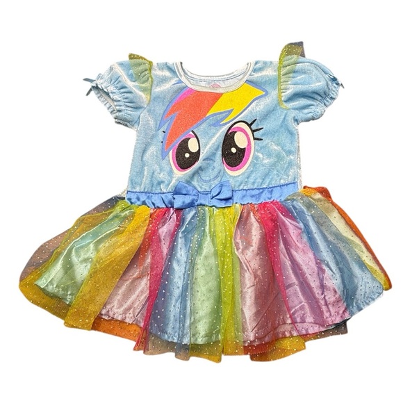 My Little Pony Girls Rainbow Hasbro Rainbow Tulle Dress 12M  Dressup Costume - Picture 2 of 6